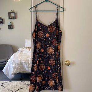 galaxy spaghetti strap dress